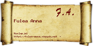 Fulea Anna névjegykártya